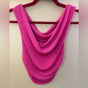 Elegant Pink dip crop top shirt NEW